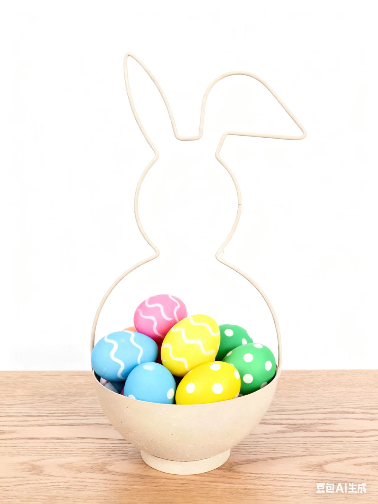 decoración de conejito de metal