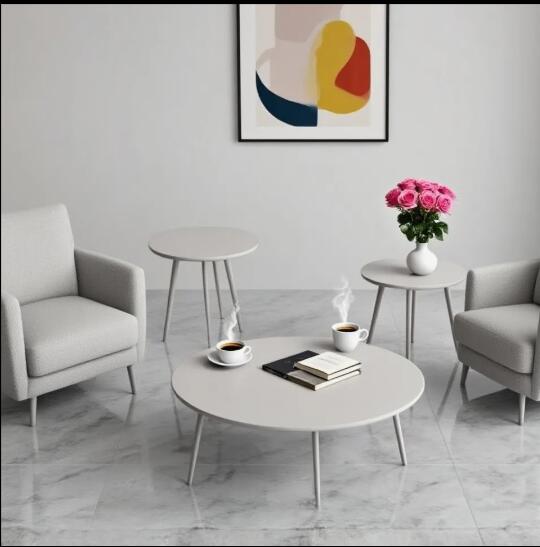 mesa auxiliar redonda de 3 patas