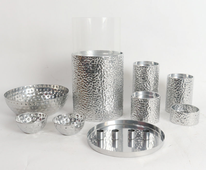 Bougeoirs modernes en argent