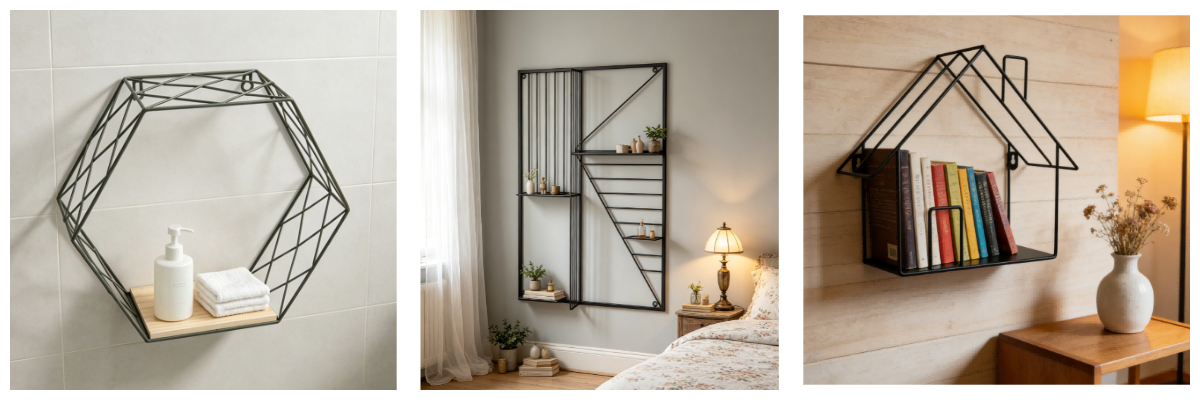 Black Metal Wall Shelf Black Metal Wall Shelf