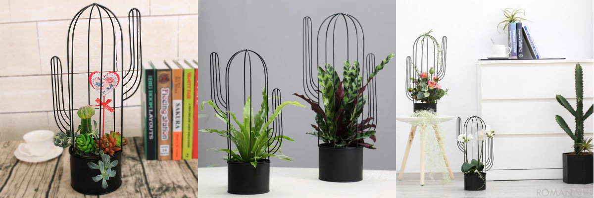 Metal Cactus Yard Art