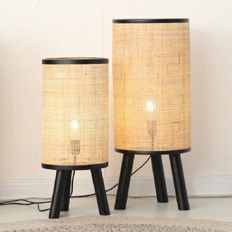 Rattan-Bodenbeleuchtung