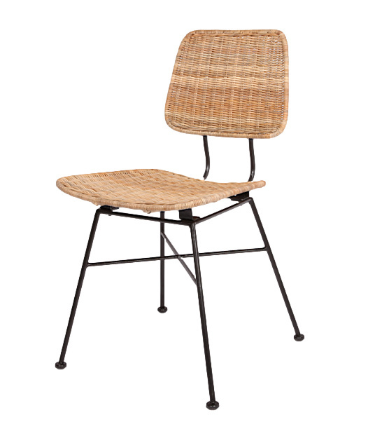 Chaise de bureau en rotin