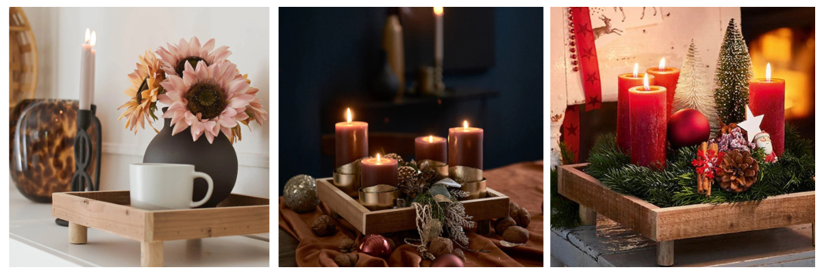 صينية ديكور خشبية