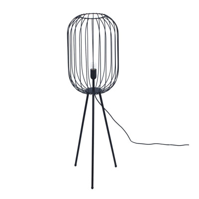 Черный металлический торшер