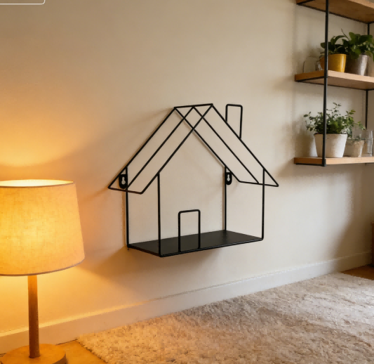 Black Metal Wall Shelf