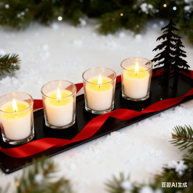 Portavelas navideños para velas de té