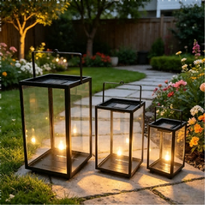 lanterne solaire en métal