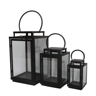 Lanterne en fer noir