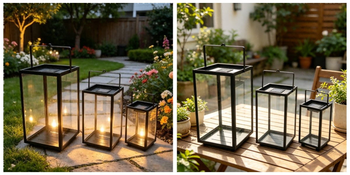 Solarlaterne aus Metall