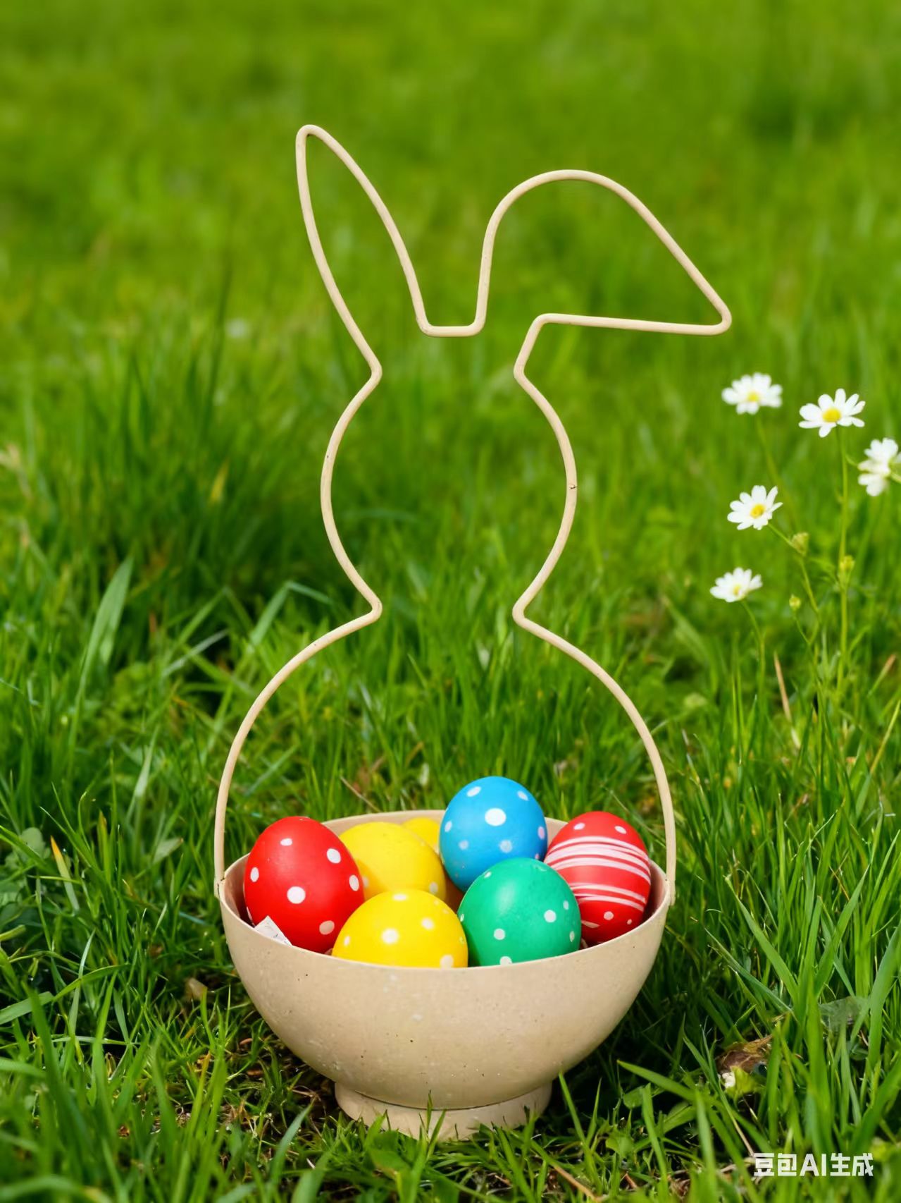 decoración de conejito de pie