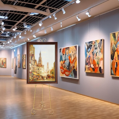 Caballete de exhibición de pie