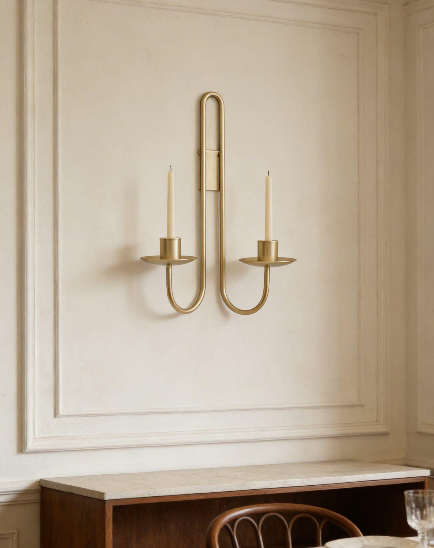 Decoração de castiçal de parede