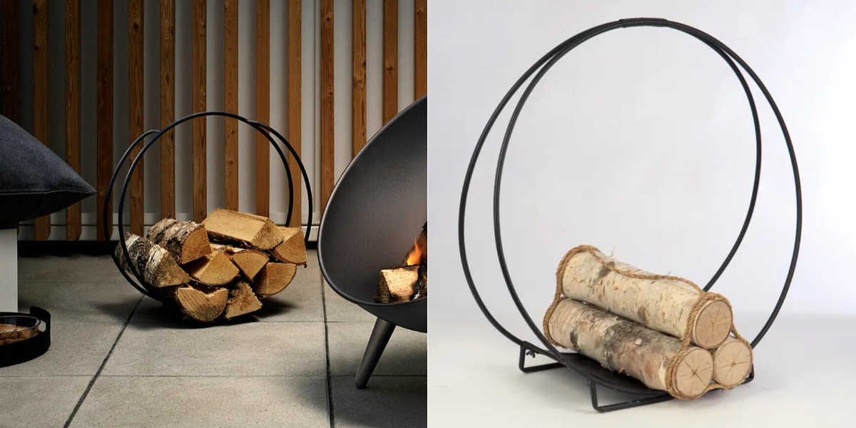 Estante de almacenamiento de leña