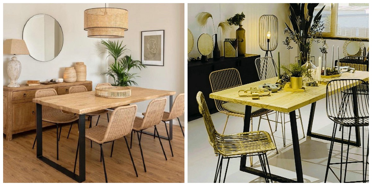 Mesa de jantar de olmo Mesa de jantar de olmo