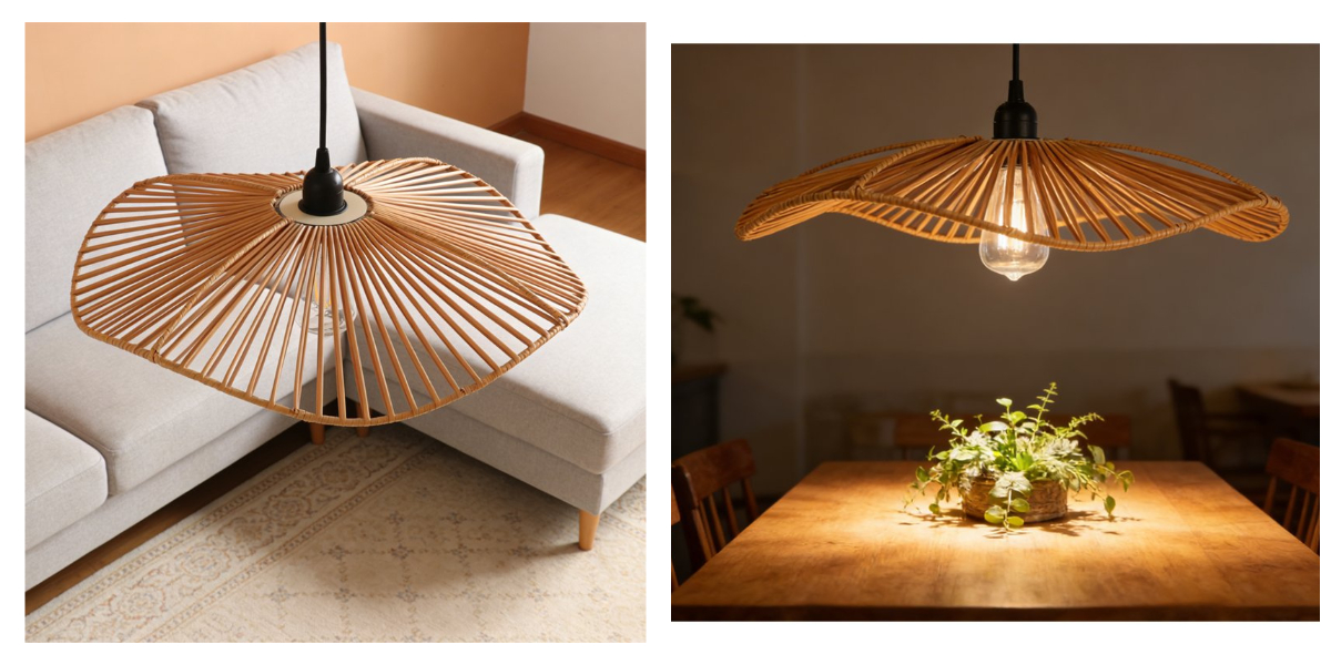 Gewebte Pendelleuchte