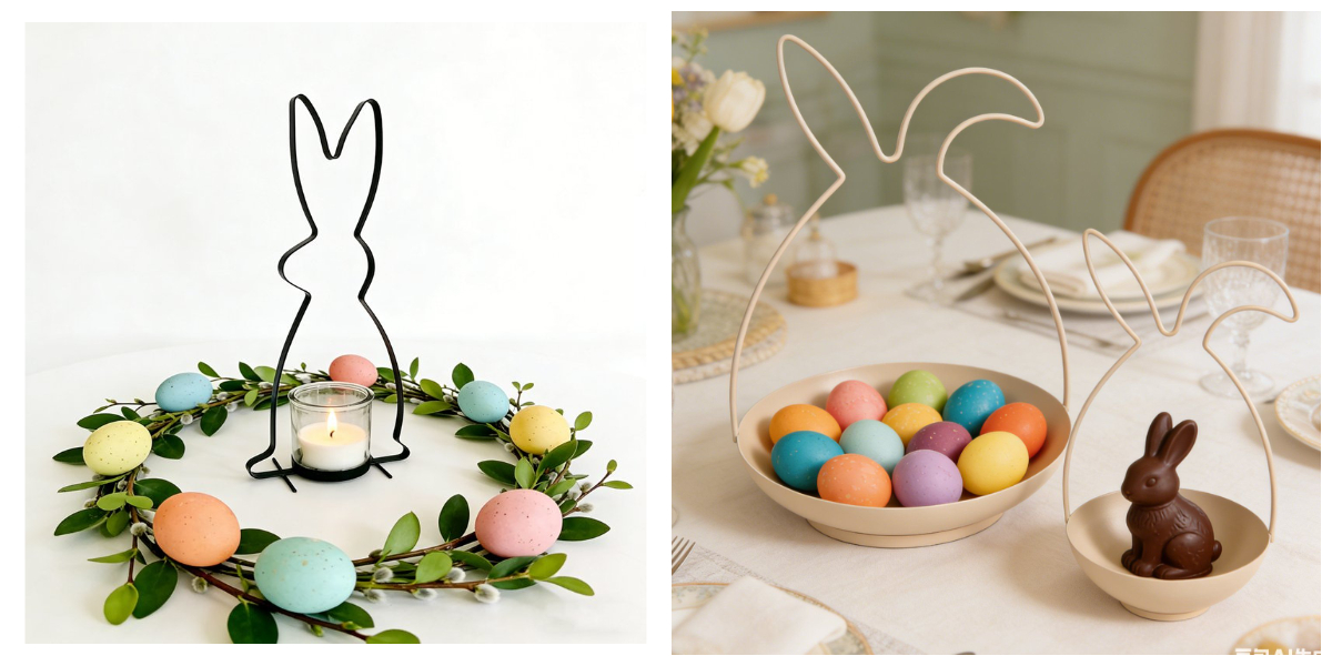 Tendências modernas de decoração de Páscoa que vai adorar.