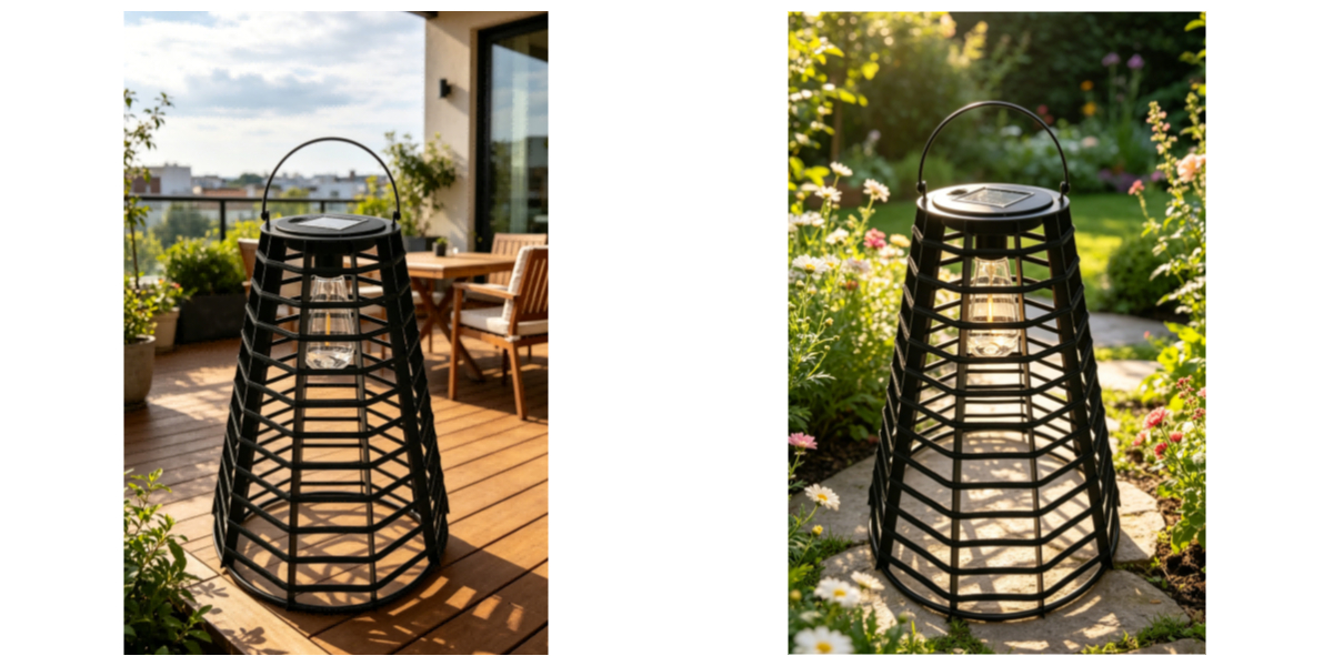 Solarlaterne aus Metall