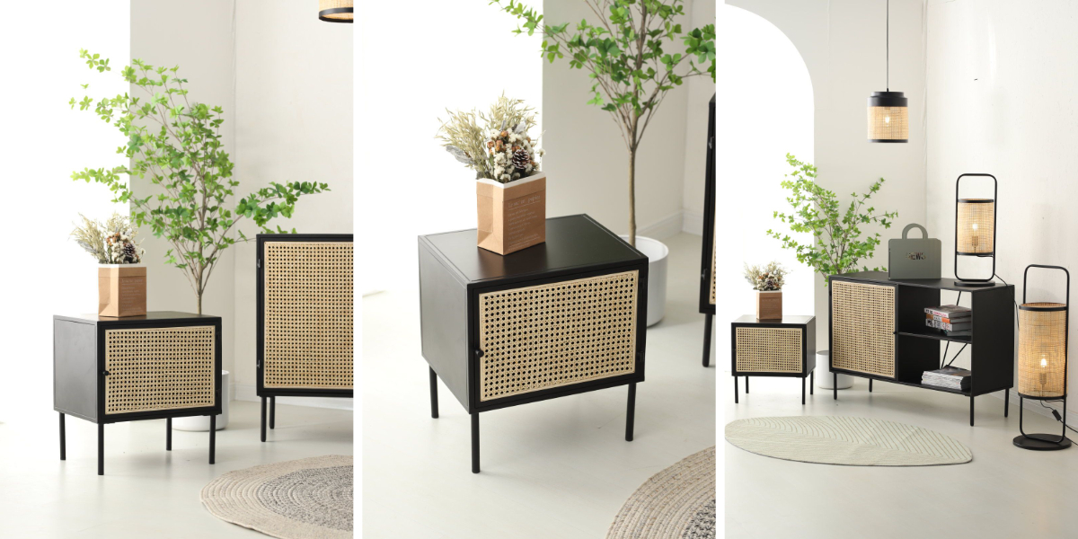 Metal Cabinet with Mesh Doors