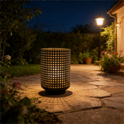 Lanterne noire et dorée