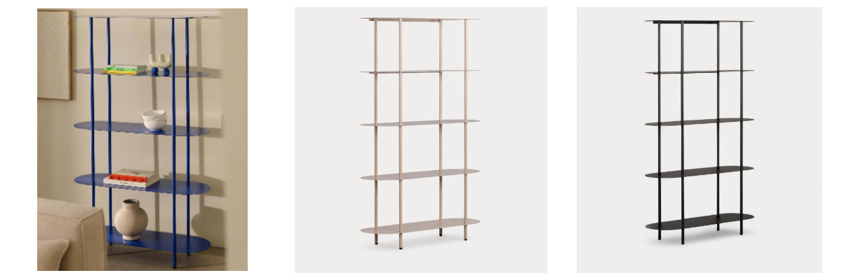 estante de exhibición de la esquina estante de exhibición de la esquina