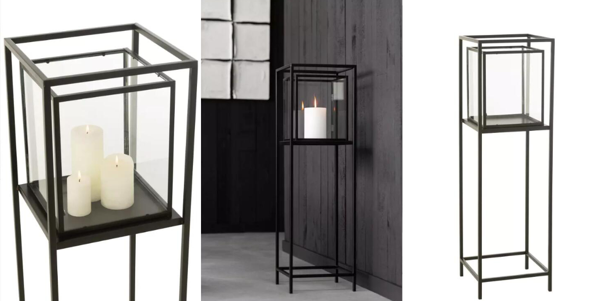 black metal candle lantern