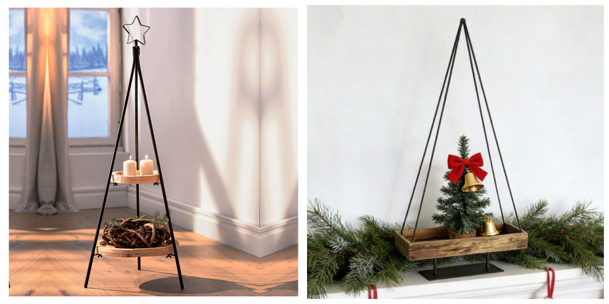Weihnachtsregal aus Altholz