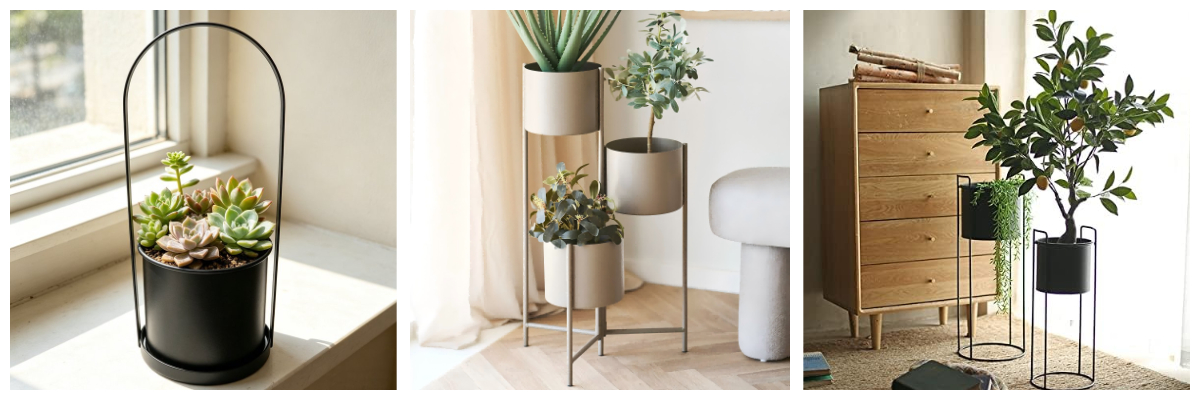 Pots de plantes décoratifs