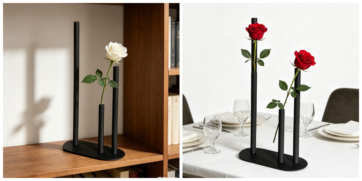 Metal Tube Vase