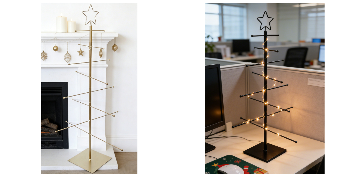 حامل عرض شجرة زينة معدني