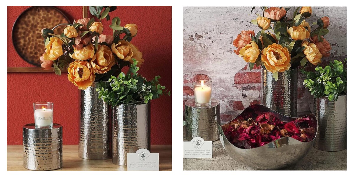 Bougeoirs modernes en argent Bougeoirs modernes en argent