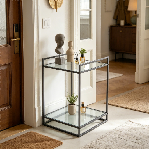 Glass Top Accent Table
