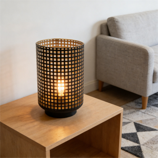 Lanterne noire et dorée