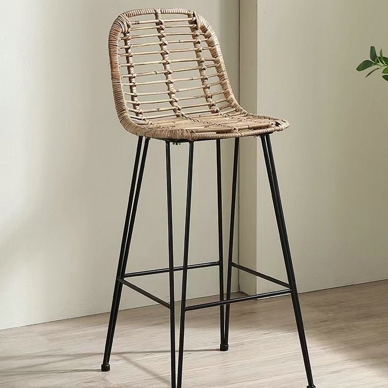 Taburete de bar de ratán