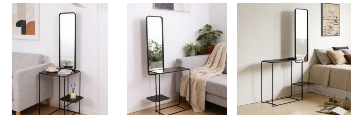 طاولة مع مرآة