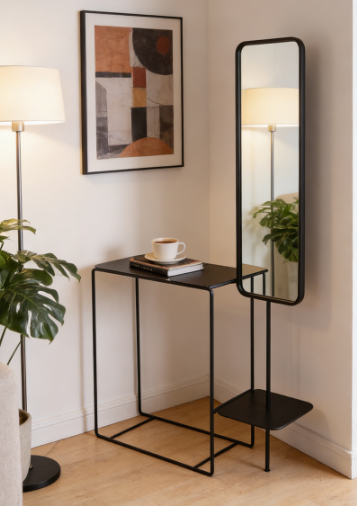 طاولة مع مرآة