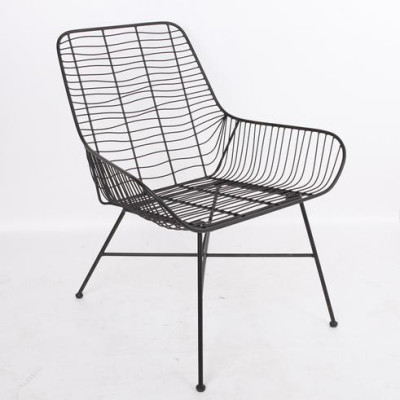 Chaises en métal noir