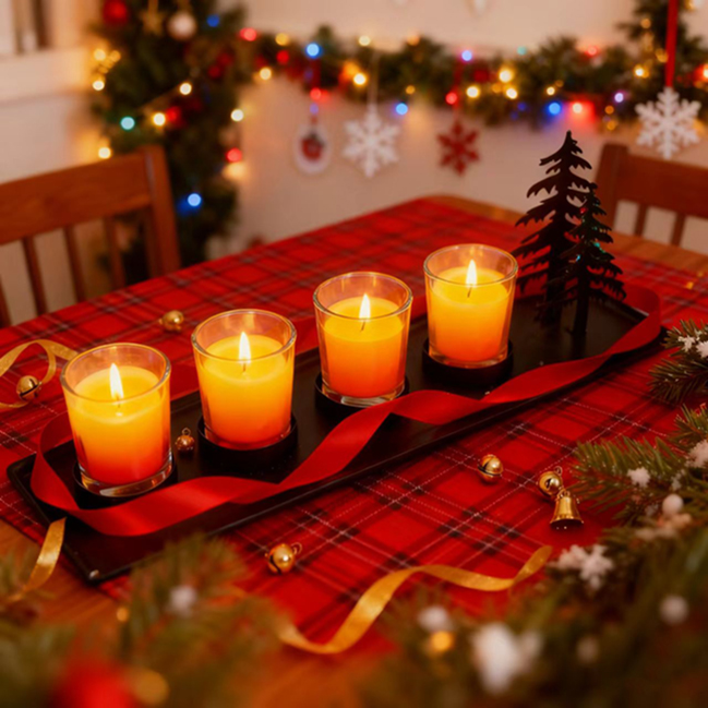 candelabros cilíndricos de vidrio