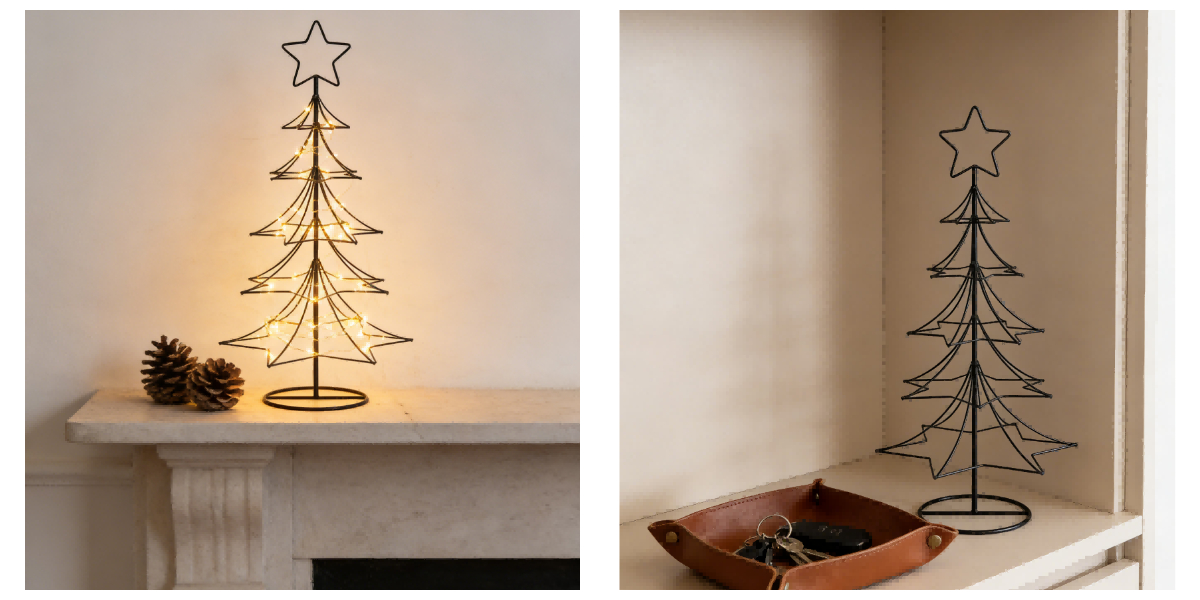 Arbre de Noël décoratif en métal