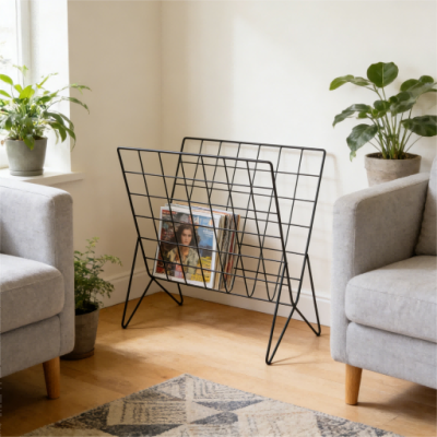 Zeitschriftenständer aus Metalldraht