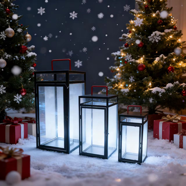 lanterna de ferro preto