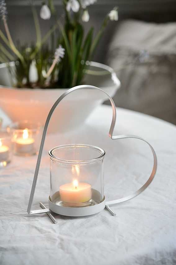candelabro en forma de corazón