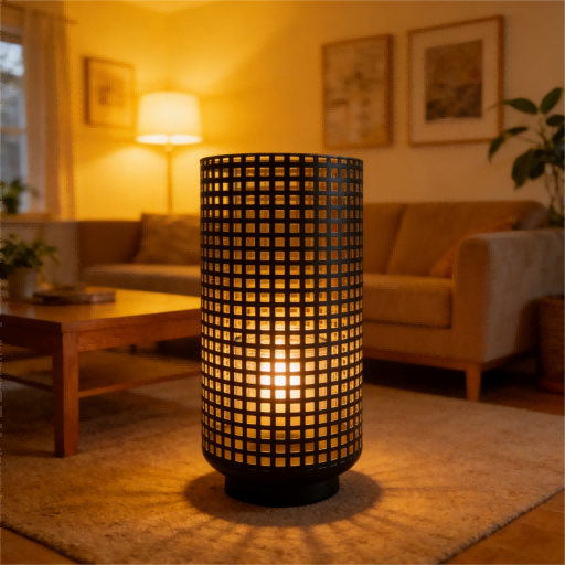 Lanterne noire et dorée