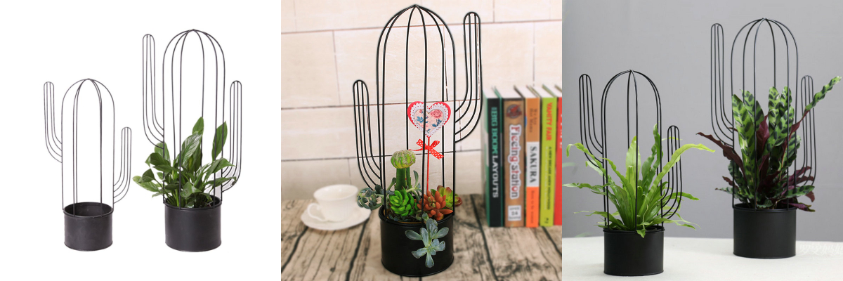 Metal Cactus Yard Art