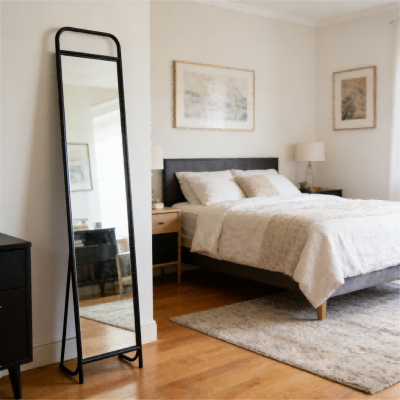 Espelho de chão inclinado