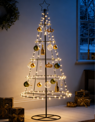 Sapin de Noël en métal noir