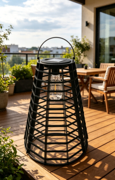 Solarlaterne aus Metall